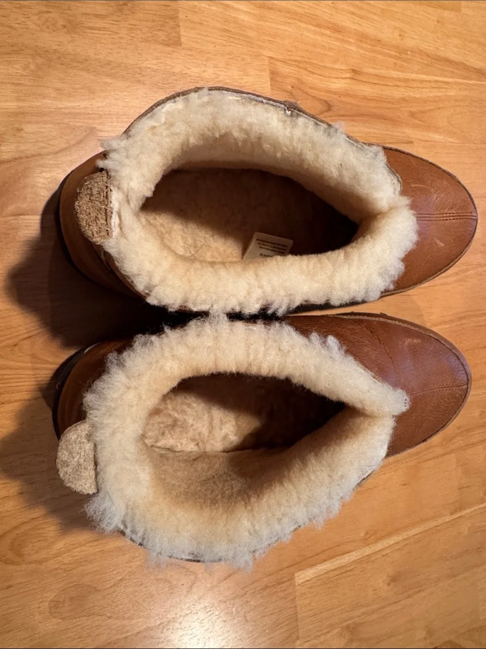 Cabela's Men's Brown Leather Shearling-Lined Slip-On Boots